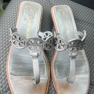 Tory Burch Blue Leather Sandals